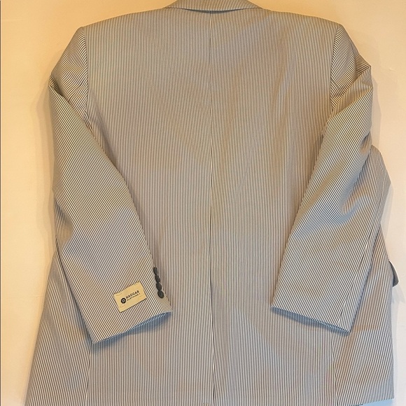 Haggar Men's Pinstriped Blazer - Blue/gray and White - Picture 5 of 5